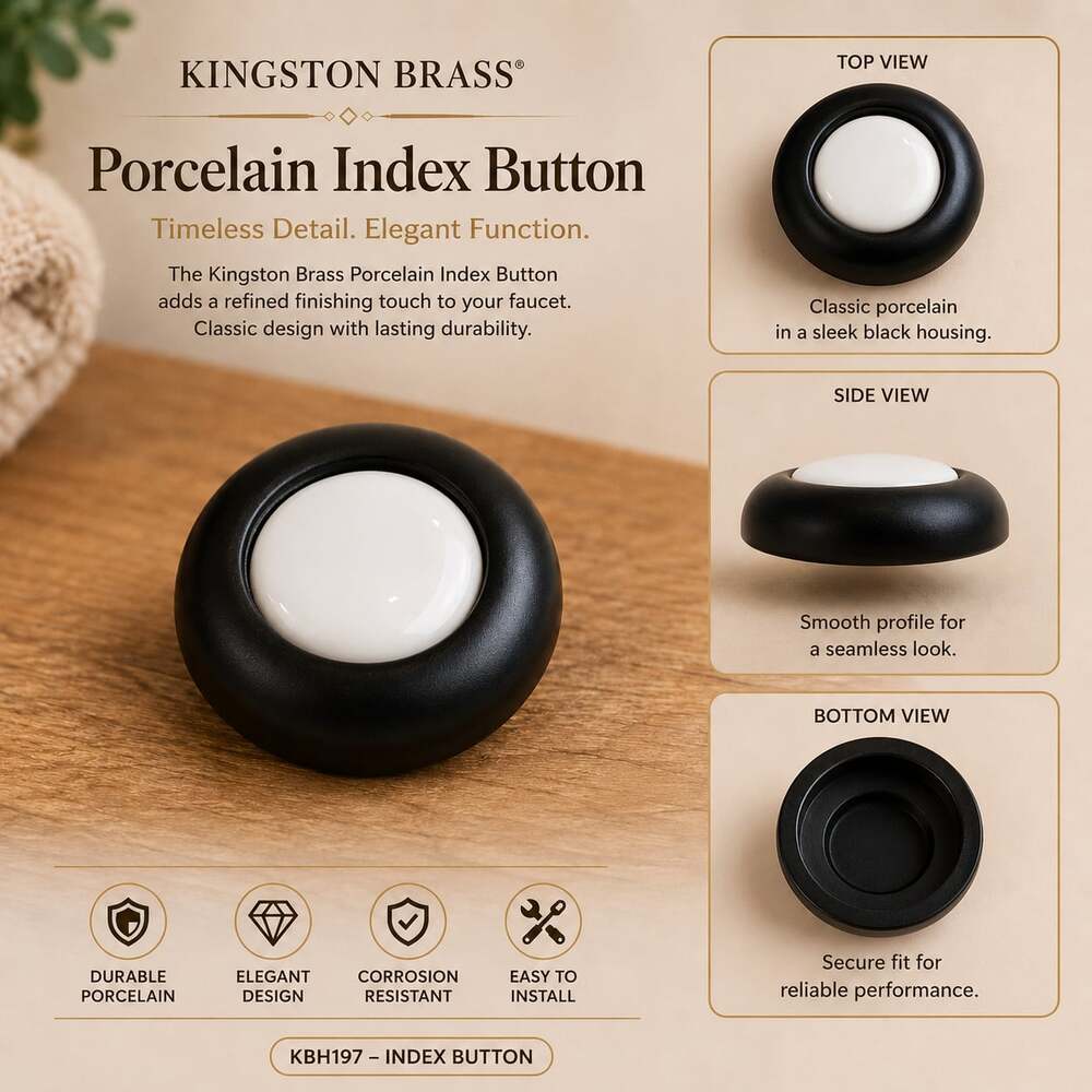 Kingston Brass KBH197 Porcelain Index Button
